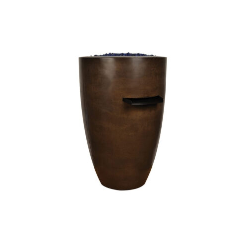 Legacy Round Tall Fire Water Vase (gfrc In Beechwood Solid Finish) legacy round firepit usa vase gfrc