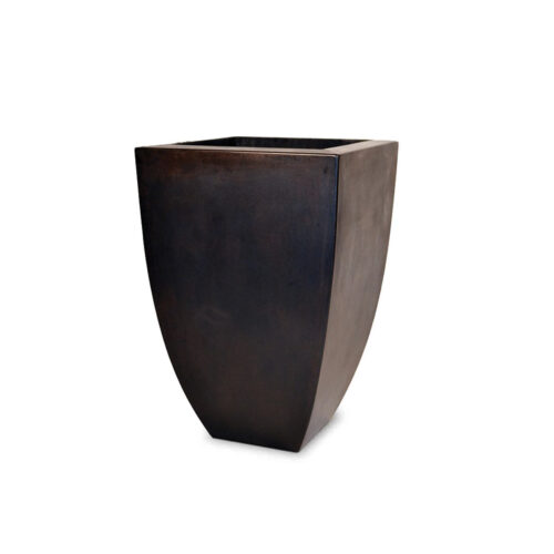 Legacy Square Planter (glass Fiber Reinforced Concrete In Dark Walnut Perma Spec Finish)