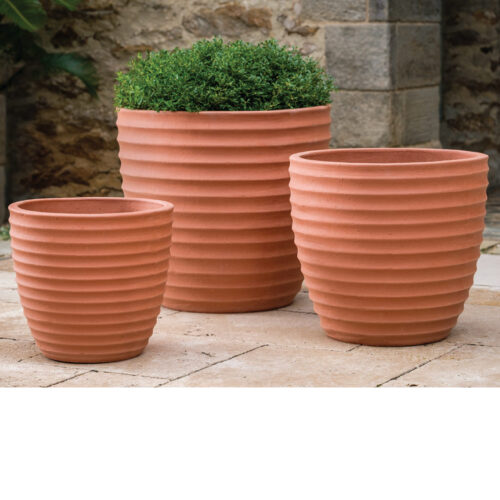 Linea Planters (terracotta In Terra Rosa) contemporary, terracotta, terra cotta, garden, planter