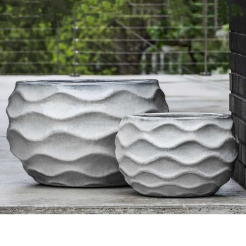 Low Rumba Planters (terracotta In Snow White Glaze) contemporary, terracotta, terra cotta, garden, planter