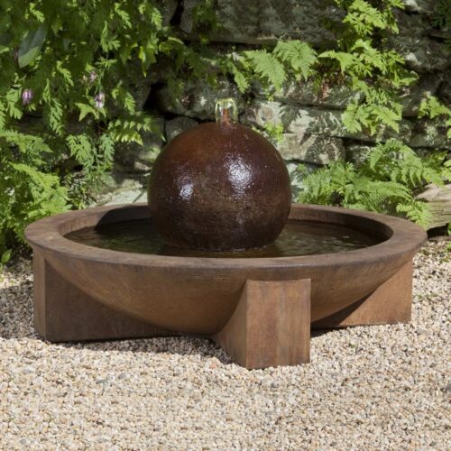 Low Zen Sphere Fountain Material: Cast Stone Finish: Pietra Nuova