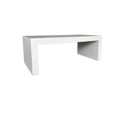 Lynne Tell Coffee Table (fiberglass Resin And Aggregate In White Stone)