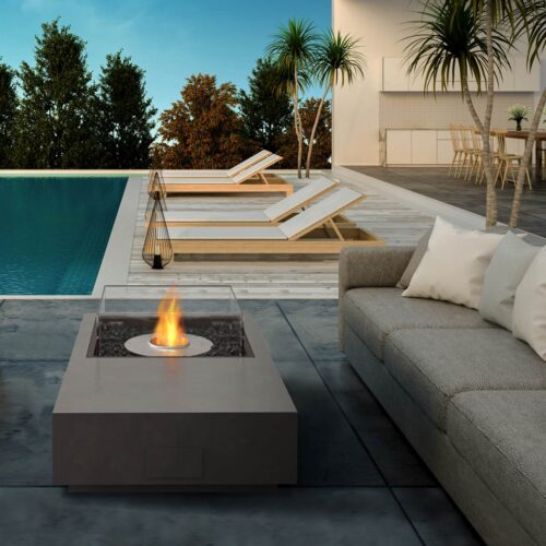 Manhattan 50 Fire Pit Table (concrete In Natural)