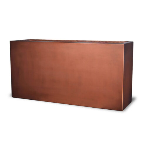 Manhattan Rectangle Planter (copper Metallic Finish)