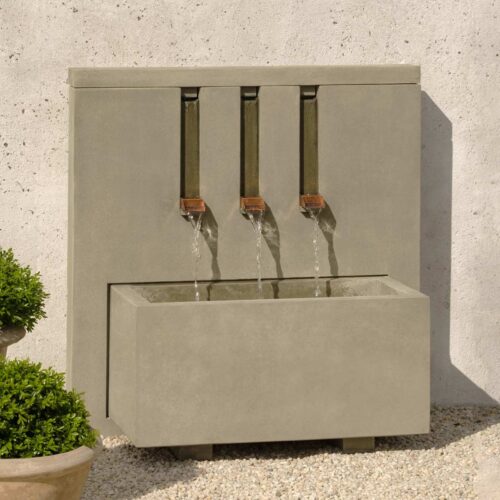 Mondrian Fountain (cast Stone In Greystone Finish)