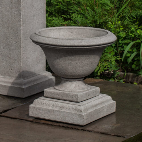 Moreland Urn With Urn Plinth PPD-597 (Cast Stone in Alpine Stone)