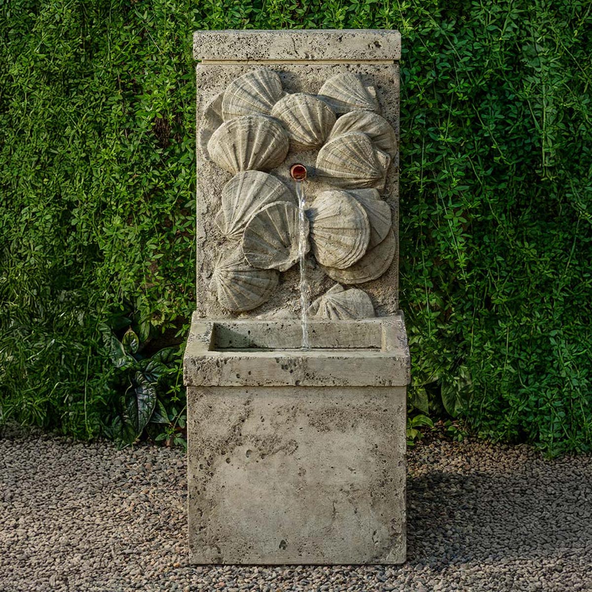 Nassau Wall Fountain FT-465 (Cast Stone in Greystone)