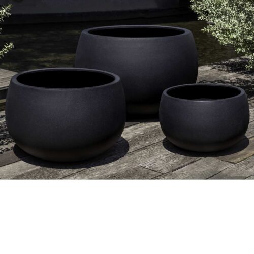 Norfolk Planters (fiberglass In Black Finish)