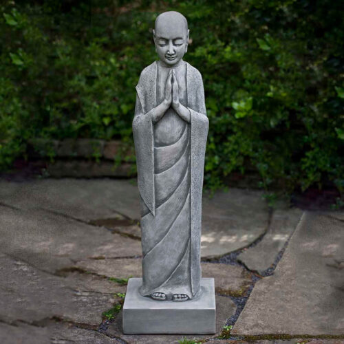 Venerable Monk (cast Stone In Alpine Stone)
