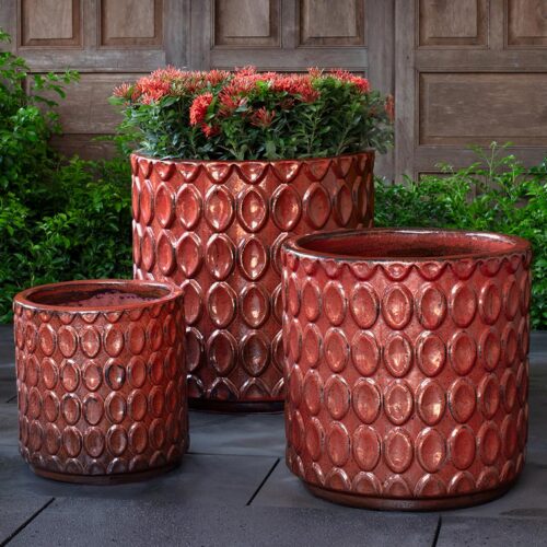 Oriel Planter Set (Terracotta in Brunello glaze)