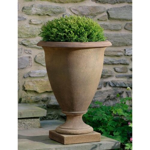Lexington Urn (cast Stone In Aged Limestone) cast stone, urn, planter, traditional