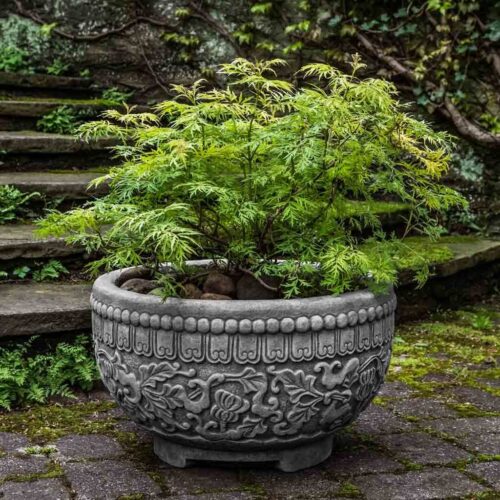 Jaipur Bowl (cast Stone In Alpine Stone) cast stone, urn, planter, traditional