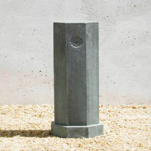 Tall Octagonal Pedestal Pd 151 (cast Stone In Copper Bronze)