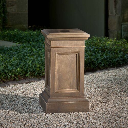 Coachhouse Pedestal Pd 191 (cast Stone In Aged Limestone) cast stone, urn, planter, traditional