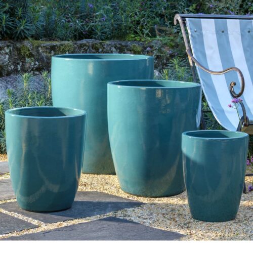 Perla Planters (terracotta In Agave Glaze) contemporary, terracotta, terra cotta, garden, planter