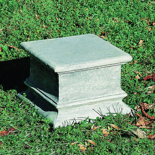 Plain Quadro Pedestal (cast Stone In Greystone)