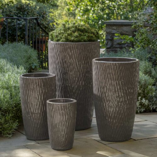 Rivulet Planters (terracotta In Fog Glaze) contemporary, terracotta, terra cotta, garden, planter