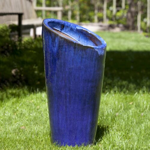 Rutillo Planter (terracotta In Riviera Blue Glaze) contemporary, terracotta, terra cotta, garden, planter