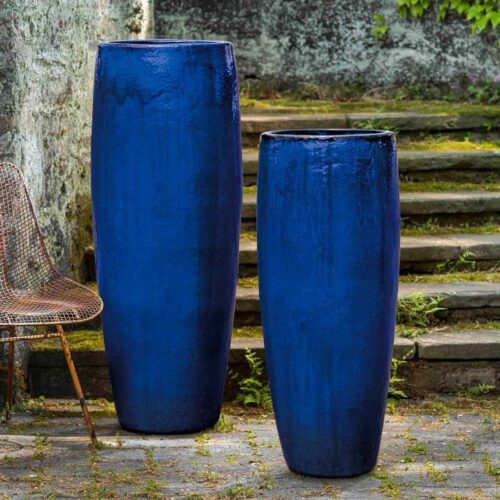 Sabine Planters (terracotta In Sapphire Glaze) contemporary, terracotta, terra cotta, garden, planter