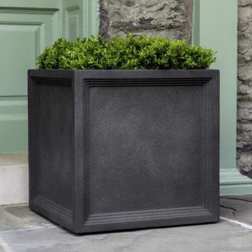 Sandhurst Square Planter (fiberglass In Lead Finish)