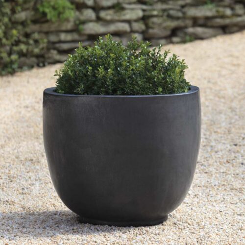 Sem Planter (terracotta In Graphite Glaze) contemporary, terracotta, terra cotta, garden, planter