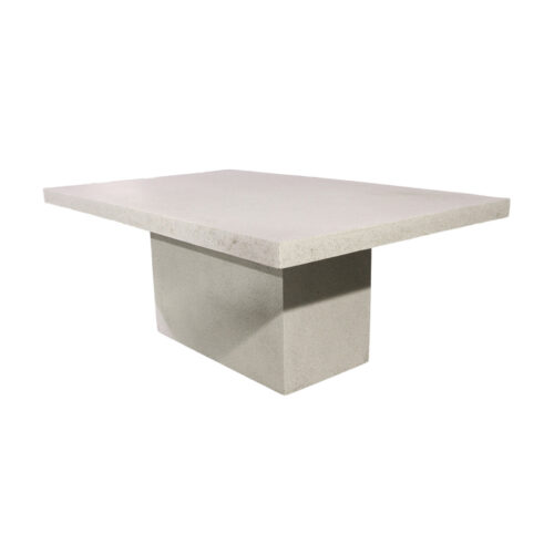 Slab Dining Table 72" (fiberglass Resin And Aggregate In White Stone Finish)
