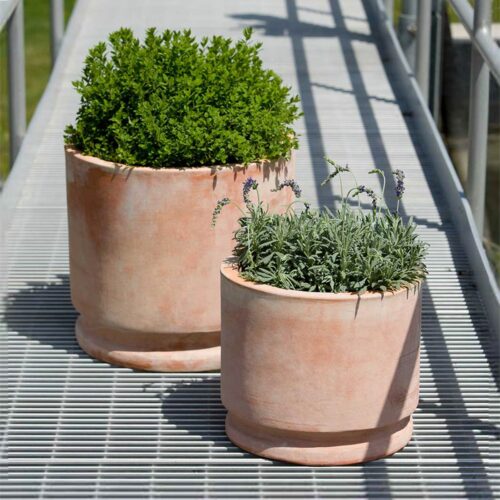 Sombra Planters (terracotta In Natural Clay Finish) contemporary, terracotta, terra cotta, garden, planter