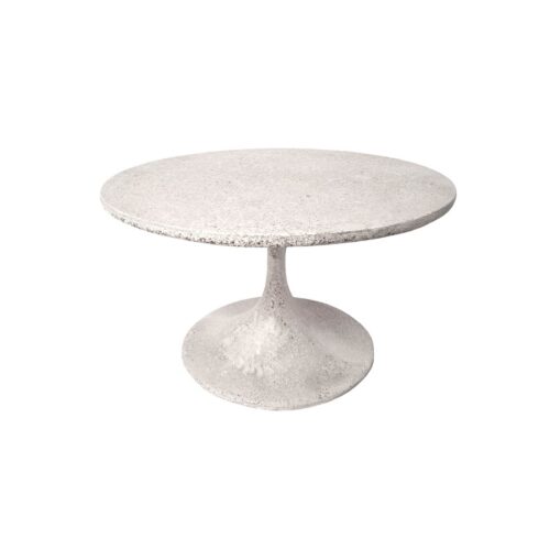 Spindle Coffee Table 18"h (fiberglass Resin And Aggregate In White Stone)