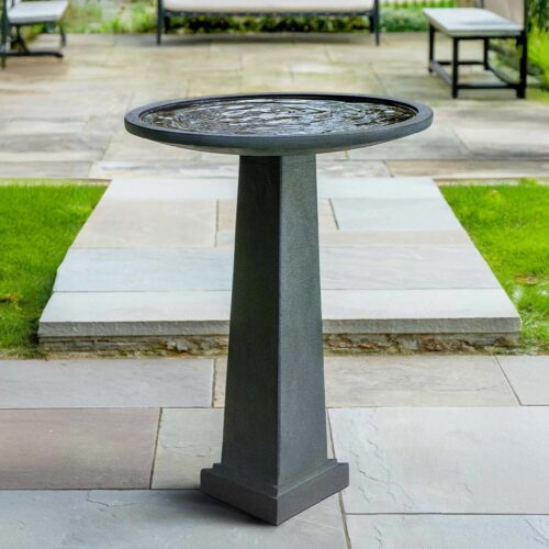 Spire Birdbath (Cast Stone in Nero Nuovo)