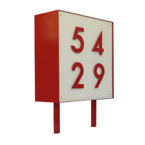 Square Address Sign Aluminum pebble metal address sign aluminum steel numbers