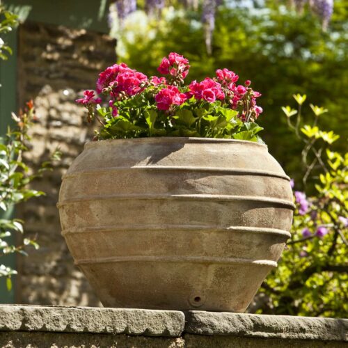 Thea Planter (terracotta In Antico Finish) contemporary, terracotta, terra cotta, garden, planter