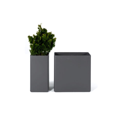 Tower Planters (fiber Cement In Anthracite)