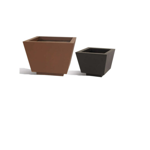 Trapezoid Planters Material: Aluminum Finish: Pc Rust, Black trapezopid garden planter garden decor garden planters