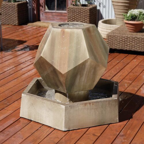 Twelve Side Fountain (gfrc In Sierra Finish)