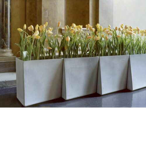 12" Twista Planter Material: Fiber Cement Finish: Gray