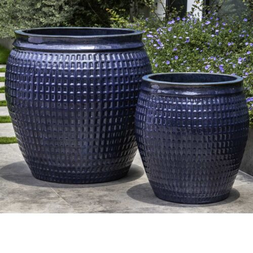 Ventana Planters (terra Cotta In Mediterranean Glaze) contemporary