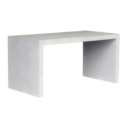 Waterfall Dining Table (fiberglass Resin And Aggregate In White Stone Finish)